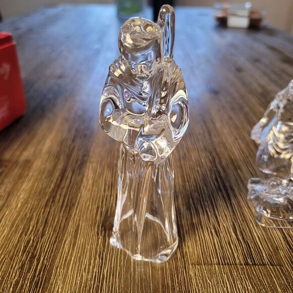 Vintage Cristal D'Arques Christmas Holy Nativity Scene 5 Piece 24% Lead Crystal - Picture 4 of 8